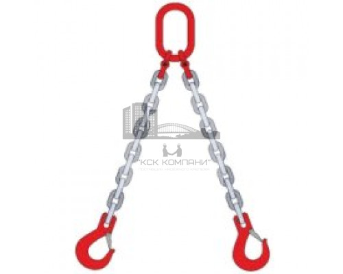 Строп цепной 2СЦ [г/п 21,2т/3000мм+крюк-укоротитель] двухветвевой